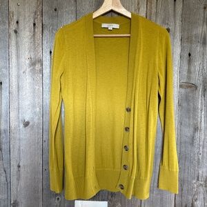 Loft Mustard Yellow Cardigan
